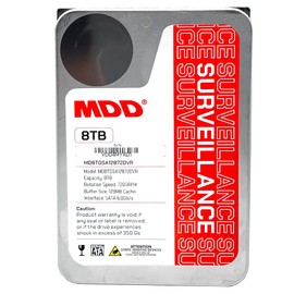MDD (MDD8TS12872DVR) 8TB 7200RPM 128MB Cache SATA 6Gb/s 3.5inch Internal Hard Drive (for Surveillance Storage) (Renewed)
