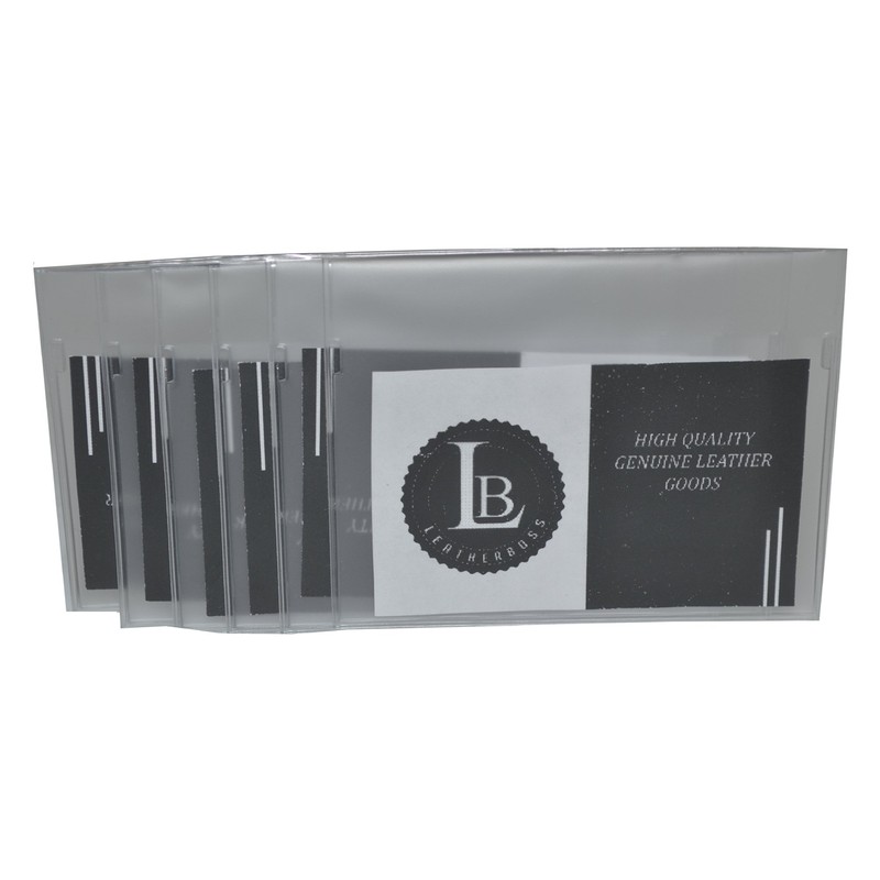 LB LEATHERBOSS Plastic Secretary Inserts for Long Wallets- 6 Pages