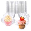 NPLUX 50 Pack Individual Cupcake Containers Plastic Cupcake Boxes Cupcake