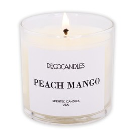 Urban Concepts by DECOCANDLES - Peach Mango - Highly Scented Soy Candle - Long Lasting - Hand Poured in USA (6 Oz.)
