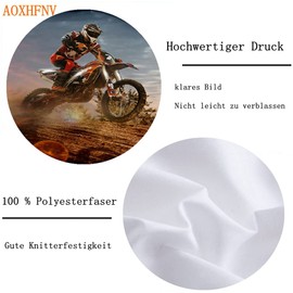 3D Motorcycle Duvet Cover Motocross Bedding Set Motorcycle Racing Duvet Cover with Pillow Case for Teenage Extreme Sports (135×200cm, Red)