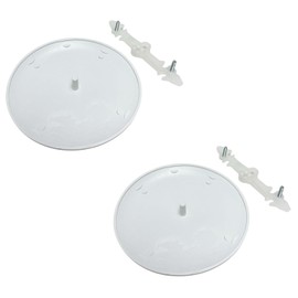 iMBAPrice IMBA-CP3540-2 Textured White Plastic Ceiling Box Cover Plate for 3-1/2 inch and 4-inch Round or Octagonal Electrical Boxes, 2-Pack