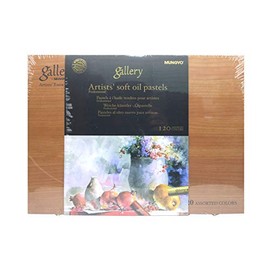 Mungyo Gallery Soft Oil Pastels Wood Box Set of 120 - Assorted Colors (MOPV-120W)