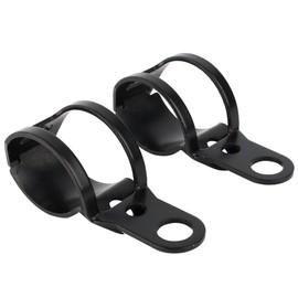 2 pcs/pair Motorbike Turn Signal Mount Bracket, Universal Indicator Fork Bracket Clamp, 30-43mm Metal Fork Relocation Clamps Brackets, Black