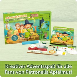 FRANZIS 67202 Advent Calendar Petronella Applesauce Experiments and Magic Tricks, 24 Exciting Attempts for Advent, for Children from 7 Years