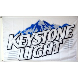 Mountfly Keystone Light Beer Flag Banner 3x5Feet Man Cave Decor