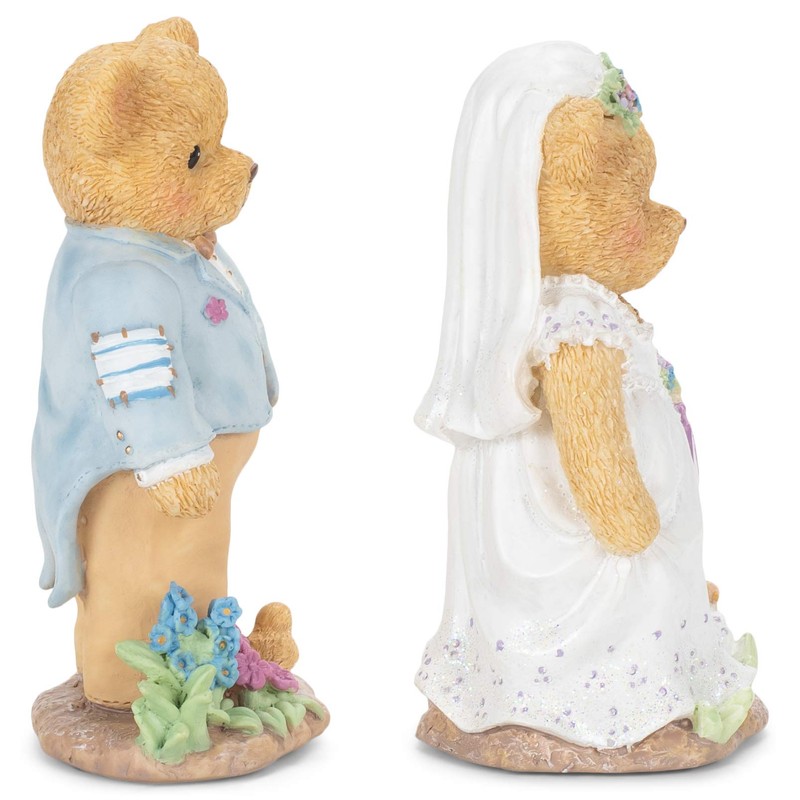 Roman 12926 Cherished Teddies Theo and Olivia Wedding Couple Figure,