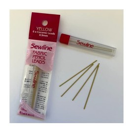 Sewline Mechanical Fabric Pencil Yellow Refill Leads Pack of 6