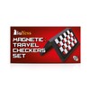 Magnetic Checkers Board Game and Magnetic Checker Pieces, 9.8 x