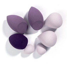 RR Luxury Cosmetics 7PCS Makeup Blender Sponge Set + Soft Beauty Sponge Blending Blender for Foundation, Cream, Powder + Liquid (Purple)