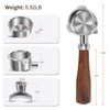 54mm Espresso Double Spouts Portafilter with 3 Ear, Espresso Accessories,Stainless