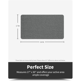 Non-Slip Bathtub Mat, 17x 30 Inch, Shower Mats for Bath Tub, PVC Loofah Bathroom Mats for Wet Areas, Quick Drying