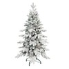 5 FT Snow Flocked Slim Fir Christmas Tree with 671