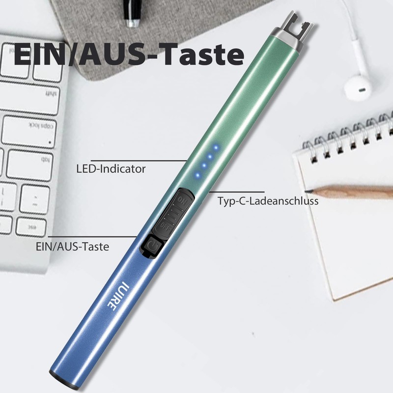 IUIRE Electric Candle Lighter with Flashlight USB C Rechargeable Arc