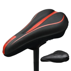 SanDoll Bicycle Saddle Cover, Waterproof, Super Thick, Memory Foam Cushion, No Back Pain, Mountain Bike, Road Bike, Tape Cloth Type (Red)