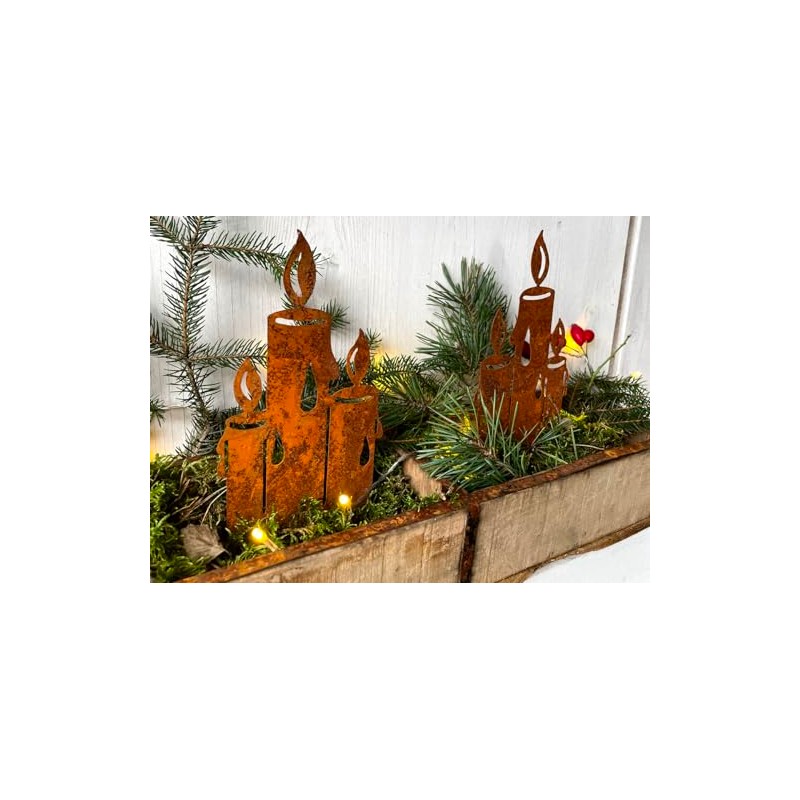 LB H&F Lilienburg Christmas Decoration Rust Metal Weatherproof
