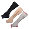 3 Pairs Zipper Compression Socks Nylon Open Toe Compression Socks