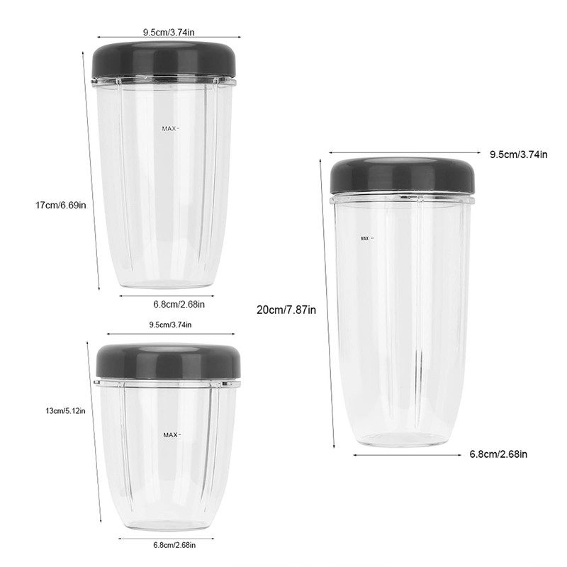 Accessory Kit for Nutribullet Cup and Resealable Lid Replacement Part