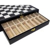 17 inch Black and White High Gloss Chess Storage Board