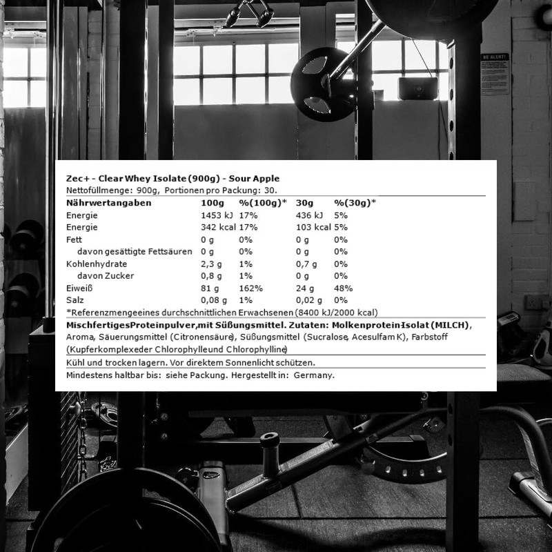 ZEC+ Clear Whey Isolate (Sour Apple, 900 g)