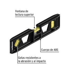 Pretul NT-9P, Nivel torpedo fabricado en polipropileno, 9"
