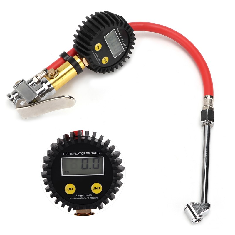 Accurate Tire Pressure Gauge LCD Digital Display 3‑300PSI Air Inflator