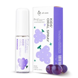 oh care Mouth Spray for Kids Toddler Toothpaste Helper Fluoride Free Baby Toothpaste Cavity Protection Oral Care with Natural P113+ Antibacterial Peptide for Newborns to Age 12(Grape)