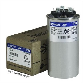 Proline C3DR357.5 - 35 + 7.5 uF MFD x 370 VAC Genteq Replacement Dual Capacitor Round # C33575R / 97F9829
