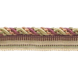 DÉCOPRO Pink Green LT Green 4/16" Decorative Lip Cord Dusty Olive Rose [By The Yard]