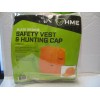 HME BLAZE ORANGE SAFETY VEST ANS HUNTING CAP