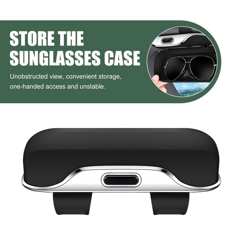 Ferianl Sunglass Holder for Car Visor, Multi-Functional Auto Sun Visor