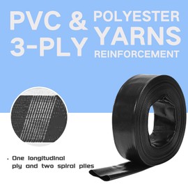 Eastrans 3'' x 100 FT Pool Backwash Hose with 2 Hose Clamps,Extra Heavy Duty Discharge Hose,Drain and Filter Pump Hoses for Swimming Pool,Super wear-resistant,weather blast