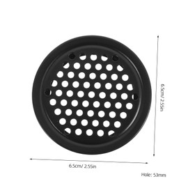Gadpiparty 6pcs Round Furniture Vent Covers Stainless Steel Mesh Air Vents for Cabinet Wardrobe Ventilation Easy Installation Moisture Prevention Black Opening