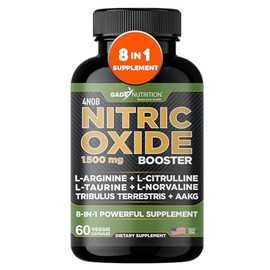 Gade Nutrition Boost Your Health Suplemento Óxido Nítrico Cápsulas Arginina Ayuda Mejorar Energía Resistencia Rendimiento
