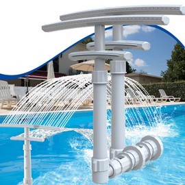 2 Pack Pool Fountain for Above and Inground Pools, Dual-Layer Spray Pool Waterfall Sprinkler Chiller Aerator, Water Fountain Swimming Pool Accessories (for in-tex & Best-Way & Hay-Ward & Cole-Man)