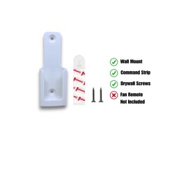 Makesus Ceiling Fan Remote Holder Wall Mount for Hunter Universal Remote Control 99770 99813 (1 Pk White)