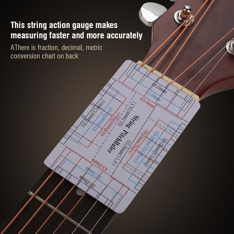 2pcs Guitar String Ruler Guitar Setup Gauge Luthier Measuring Tool