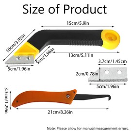 TopHomer - 9 Pieces Grout Removal Tool Set, Tile Grout Saws with 7 Extra Blades, Manual Grout Saw, Great for Cleaning and Repair of Grout Gaps