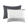 INK+IVY King Comforter Set, Chic Chevron Chenille Tufting, Boho Comforters