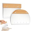 Dough Scraper, Stainless Steel, Pack of 2 Dough Scrapers with