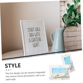 Abaodam 2pcs Wooden Photo Frame Nautical Theme Desktop Decor Mediterranean Style Picture Holder for Home Decoration Refreshing Ocean View Design Quality Timber Material for Use