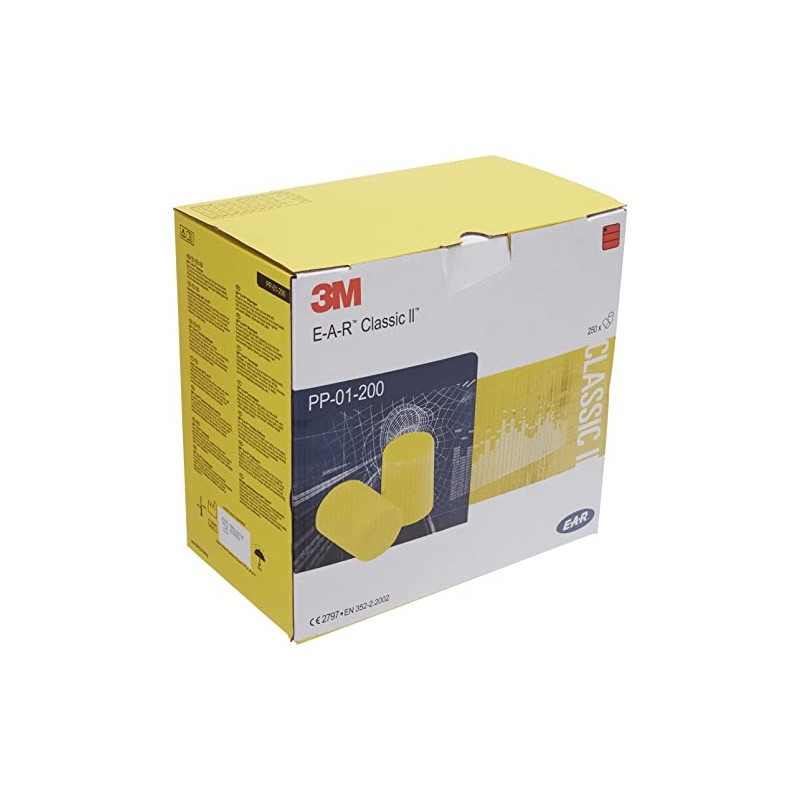 3M E-A-R 3M E-A-R Classic Earplugs, 28 dB, Uncorded, 250