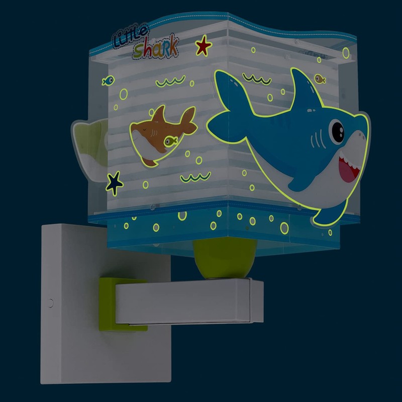 Dalber Children's Wall Lamp, Children's Lampshark, Little Shark Animals, Children's