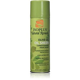 Isoplus Natural Remedy Olive Oil Sheen Conditioning Hair Spray 7 Oz,Pack of 2