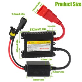 EPLZON DC 12V 55W Ultrathin HID Ballast DC Xenon Lamp Ballast Automotive Headlight Stabilizer Suitable for H1 H3 H4 H7 H11 H13 9005 9006 9007 5202 880(Pack of 2pcs)