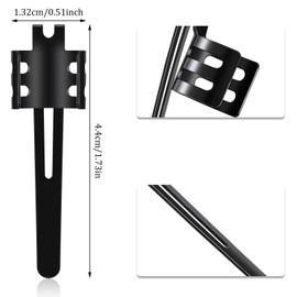 Flashlight Pocket Black Clip Removable Accessory Penlight Replacement Parts for Flashlights Keychain Lights (10)