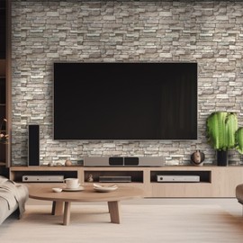 Yutianli 20PSC 3D Wall Panels Peel and Stick Faux Brick Wall Panels Self-Adhesive 3D Brick Wallpaper Foam Stone Wall Panel