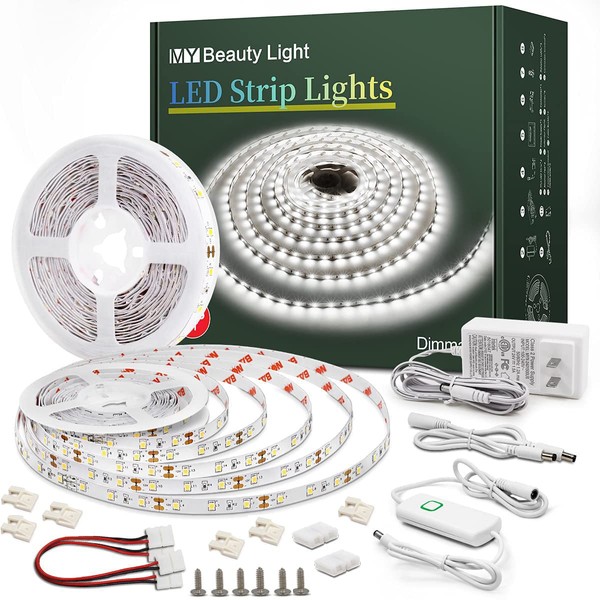 Led Strip Lights 50.5ft White Dimmable Led Light Strip Flexible