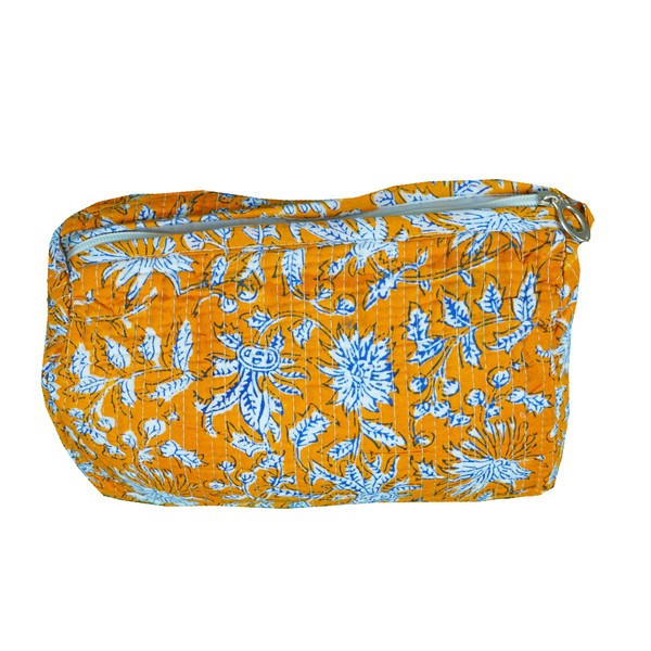 Generic Pieces Indian Handmade Cotton Quilted Handmade Floral Hand Block