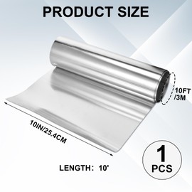 Therwen 1 Roll Aluminum Flashing Roll Roof Flashing for Sealing Windows Doors Siding Roofing Stains Moss and Mildew Prevention (10" x 10')